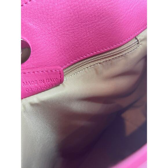 Dior Vintage Brown Monogram Canvas Street Chic Pink Leather Trim Shoulder Bag - Picture 8 of 9